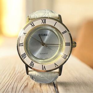 (955)Vintage Women Gitano watch, braided 7-9" band, stainless steel back..G-5334